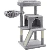 Feandrea Arbre à chat 96cm avec grotte de câlins Tour d'escalade pour chats Griffoir