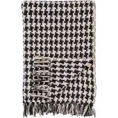 House Nordic Couverture Plaid Noir/Beige 130x180cm