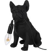 J-Line Lampe Bulldog Poly Noir