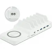 DeLOCK USB + kabelloses Ladegerät 2xUSB-C PD + 3xUSB-A 110 W
