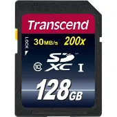 Transcend Premium - Carte mémoire flash - 128 Go - Class 10 - SDXC