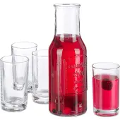 Relaxdays Set carafe-à-eau, Conteneurs de service, Transparent