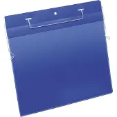 Durable Pochettes pour documents avec cintres, l. 297 x H 210 mm (A4 paysage), 50 p., bleu