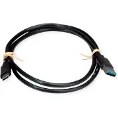 Roline recycled material RM USB 3.2 Gen 1 Kabel, A-C, ST/ST, schwarz, 0,5 m