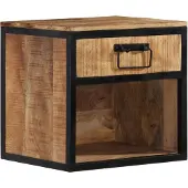 vidaXL Table de chevet 40x35x40 cm bois de manguier massif