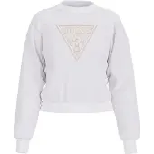 GUESS Cn Lace Triangle Sweatshirt Blanc S Femme