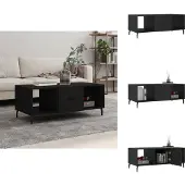 vidaXL Table basse noire 102x50x40 cm Bois composite - Tables basses