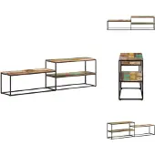 vidaXL Armoire TV 180x30x50 cm Bois massif recyclé - Meuble TV