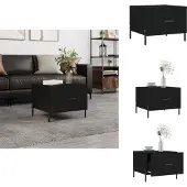 vidaXL Table basse noire 50x50x40 cm Bois composite - Tables basses