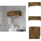 vidaXL Armoire Chêne fumé 100x32,5x35 cm Bois composite - Armoires