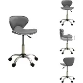vidaXL Chaise de bureau Gris Similicuir - Chaises de bureau