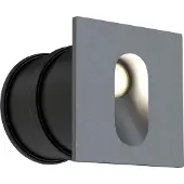 Maytoni Lampe LED encastrée, lampe d'escalier, alu, IP54, 7x7 cm