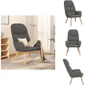 vidaXL Fauteuil Relax Tissu gris clair - Fauteuil