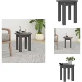 vidaXL Table basse Gris Ø 35x35 cm Pin massif - Tables basses