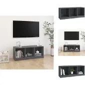 vidaXL Meuble TV Gris 104x33x41 cm Pin massif - Meubles TV