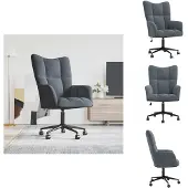 vidaXL Fauteuil relax gris foncé velours - Fauteuil