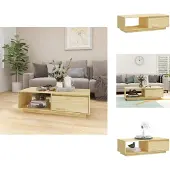 vidaXL Table basse 110x50x33,5 cm pin massif - Tables basses