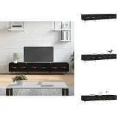 vidaXL Armoire TV Noir 150x36x30 cm Bois composite - Meuble TV