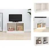 vidaXL Meuble TV Blanc 70x33x42 cm Pin massif - Meubles TV