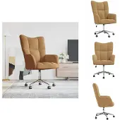vidaXL Fauteuil inclinable en velours brun - fauteuil