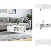 vidaXL Table basse blanche 60x60x30 cm Bois composite - Tables basses