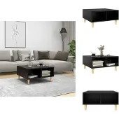 vidaXL Table basse noire 60x60x30 cm Bois composite - Tables basses
