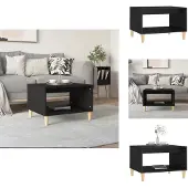 vidaXL Table basse noire 60x50x40 cm Bois composite - Tables basses
