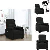 vidaXL Fauteuil Relax Electrique Noir Tissu - Fauteuil
