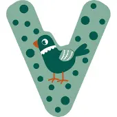 Small Foot Petit pied - Animaux en bois Lettre pour enfants - V