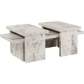 Skye Decor , Sanctuary - Fressia Marble, Table basse, marbre freesia, 100 % panneau de particules mélaminé, 110 x 45 x 41,5