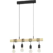 Eglo Lampe suspendue Townshend Aspect bois - 4x E27
