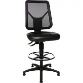 Topstar Chaise d'atelier pivotante TEC 80 C patins + anneau de pied mousse polyuréthane