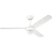 WESTINGHOUSE Ventilateur de plafond industriel blanc, silencieux, Ø 122 cm - , Industrial, Blanc, Salon / séjour, Métal, Moderne