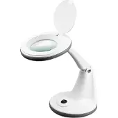 Goobay 60366 Lampe loupe à LED sur pied, 6 W 450 lm, lentille en verre 100 mm, grossissement 1,75 fois, 3 dioptries