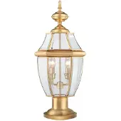 Elstead Lighting Lampadaire d'extérieur 2xE14 en laiton poli Newbury QZ-NEWBURY3-L-PB