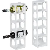 Relaxdays 2x Weinregal (5 bouteilles, 14 x 12 x 53 cm)