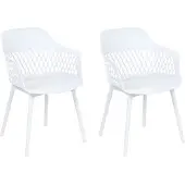 Beliani Chaise de salle à manger Set of 2 White Almira Lumarko