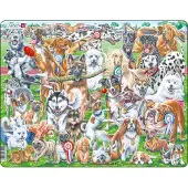 Larsen Puzzle - Chiens mignons et joueurs (Selfi/Photo de groupe) (32 pièces)