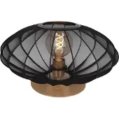 Lucide CORINA - Lampe de table - Ø 40 cm - 1xE27 - Noir - Japandi