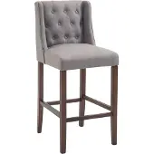 CLP Tabouret de bar Cassandra tissu antique-foncé