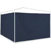 Relaxdays Paroi Latérale Tonnelle, Lot De 2, Panneau Pour Pavillon 3 X 2 M, Imperméable, Sans Fenêtres, Bleu Foncé