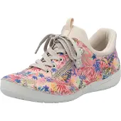 Rieker Baskets basses beige clair / bleu / orange clair / rose