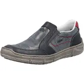 Rieker Herren Slipper Chaussure basse en cuir avec semelle intérieure souple 04052, Taille:43 EU, Couleur:Bleu