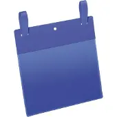 Durable Pochettes pour documents avec languettes, l. 210 x H 148 mm (A5 paysage), 50 p., bleu