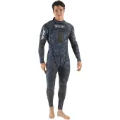 Seac Sub M.lungo 1.5 Mm Diving Wetsuit Gris S Homme