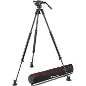Manfrotto Nitrotech 608, Fast Single, Carbon (Métal), Trépied, Noir