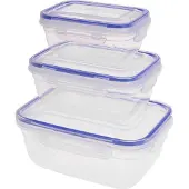 Excellent houseware Set de récipients pour aliments, 3 pièces, en plastique