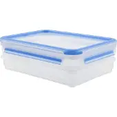 Tefal K30288 Boîte rectangulaire 0,6 L Bleu, Transparent 2 pièce(s)