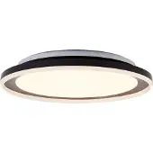 Brilliant Pederson Applique murale et plafonnier à LED noirs | Ø 45cm | 22W 2300 lumens 3000 Kelvin | Métal/plastique