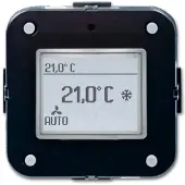 Busch-Jaeger RTR m. UP BE 5f., Thermostat, Noir